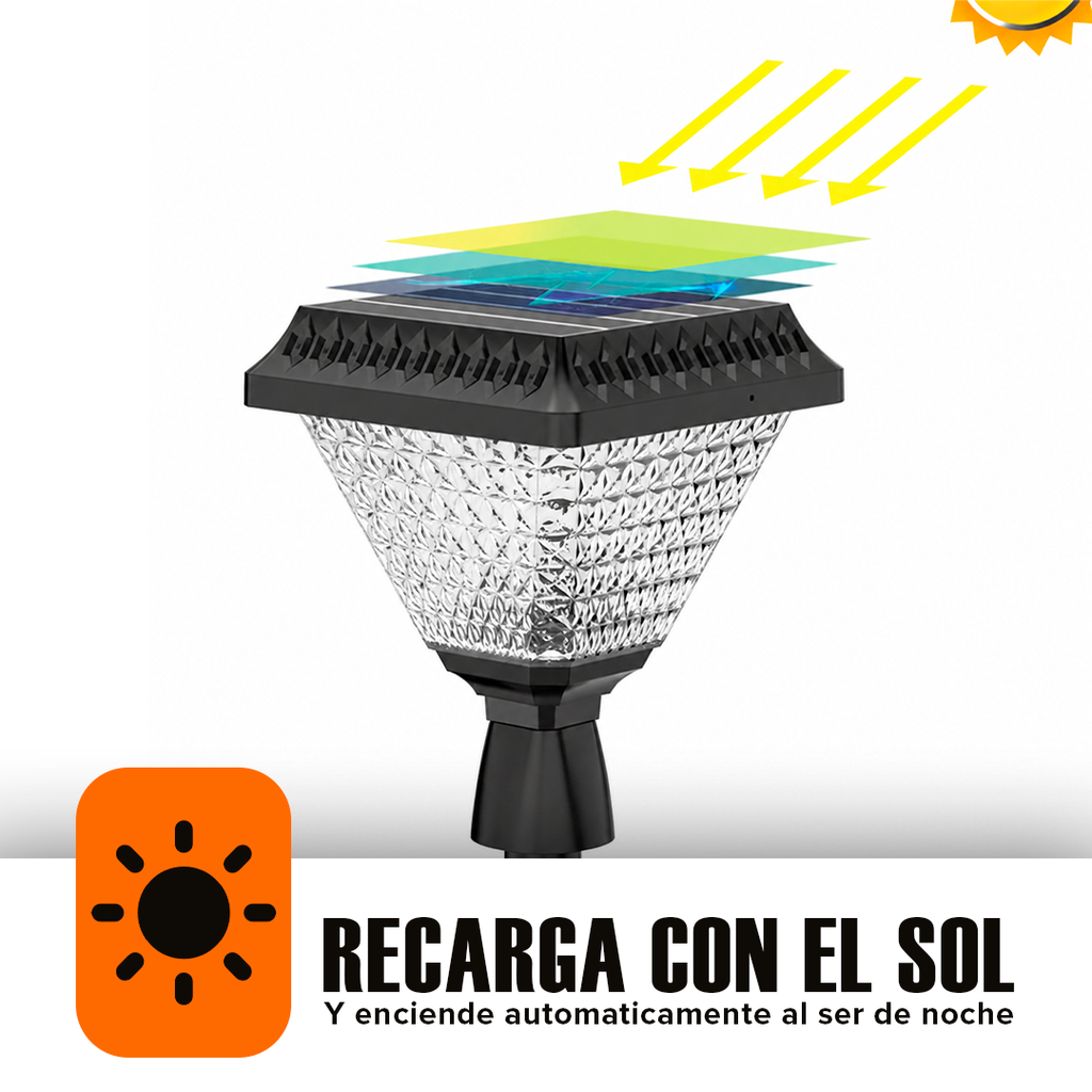 Lámpara Solar para Jardín Decorativa