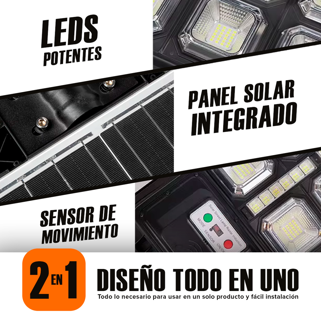 Alumbrado Solar LY 800W con Panel Integrado