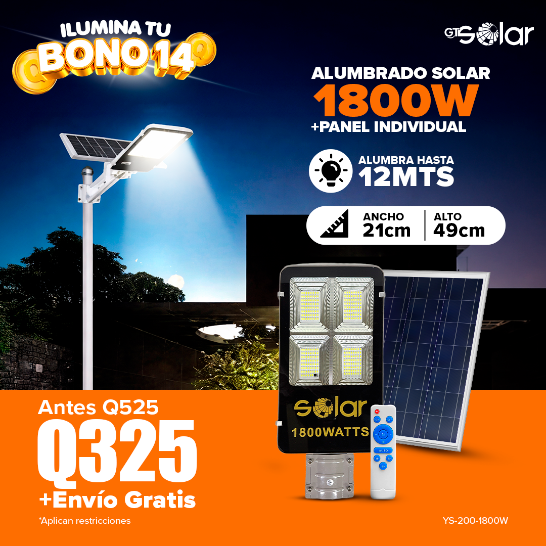 Alumbrado Solar YS 1800W